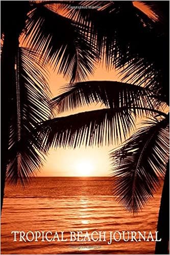 Tropical Beach Journal Mini Travel Blank Lined Notebook Golden