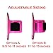 i2 Gear Cell Phone Armband Case for iPhone SE 2016, 5, 5S, 5C, 4S, 4 - Running Phone Holder with Adjustable Arm Strap and Key Holder (Fuschia)