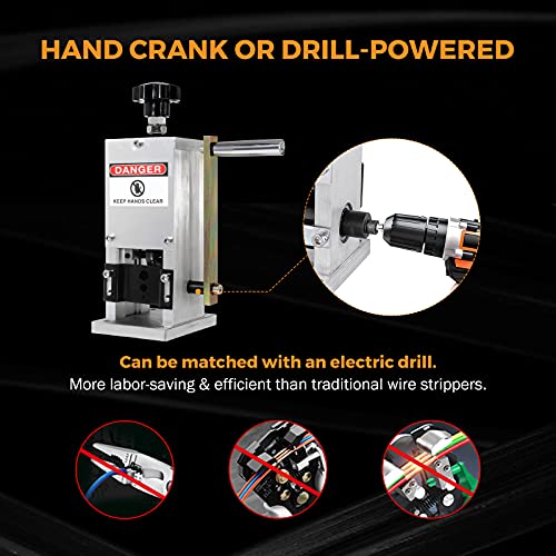BEAMNOVA Manual Wire Stripping Machine Hand Crank Stripper for Scrap