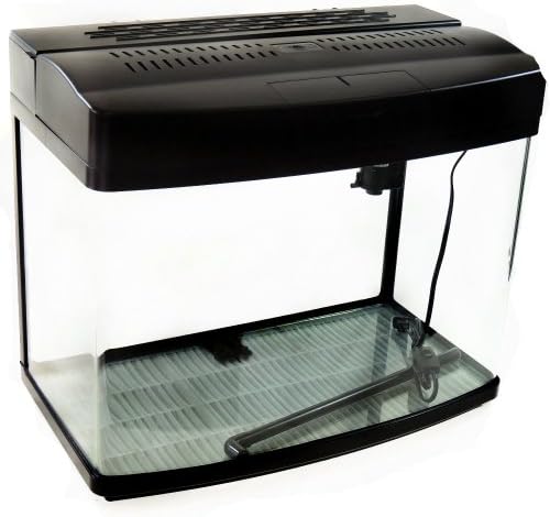 Black Satin 17 Gallon fish tank Aquarium (Complete Set Up with Filter and Light)