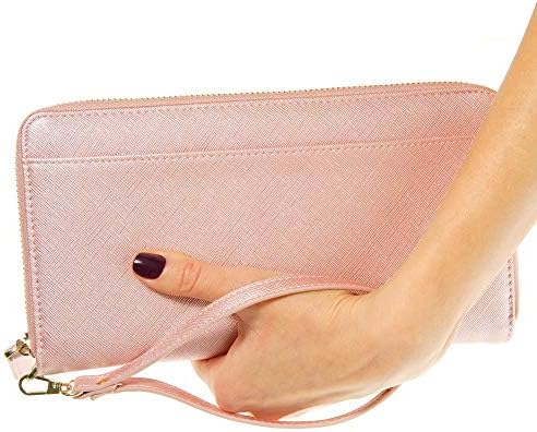 Travel Document Organizer - RFID Passport Wallet Case Family Holder Id Wristlet (Rose Gold) 6 Travel Document Organizer - RFID Passport Wallet Case Family Holder Id Wristlet (Rose Gold)