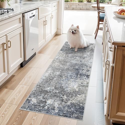 byyvoo Non-Slip Abstract Runner Rug