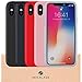 iPhone X Silicone Case, iPhone X Case Miracase Liquid Silicone Gel Rubber Cover with Soft Microfiber Lining Full Body Protection Shockproof Drop Protection for Apple iPhone X- Red