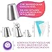 Russian Piping Tips Set 56 pcs Russian Flower Tips Cake. Include 21 Russian Cake Tips, Russian Ball Frosting Tips, Icing Tips Nozzles, Couplers. Best Cake Decorating Tips