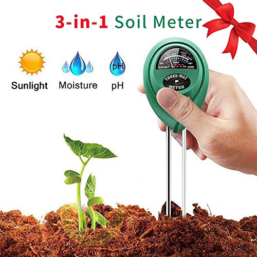 Vistefly Soil Tester, Soil pH Meter,Sunlight,Moisture, 3 in 1 Soil Test Kit, Gardening Tools for Gardens, Vegetable Plots, Lawns, Plants,for Indoor&Outdoor Plant Care (no Battery Required)