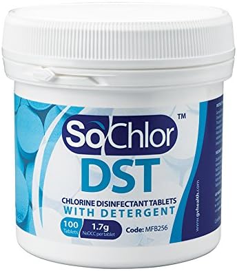 SoChlor DST Tablets Chlorine with Detergent Disinfectant - 100 pack