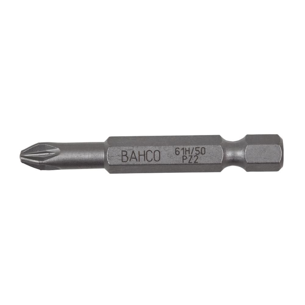 Bahco 61H/50PZ3 Pz3 Extra Hard Bit for Pozidriv Head Screws, Grey, 50 mm, 5-Piece