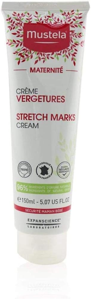 Mustela Stretch Mark Cream, Stretch Mark Prevention, with Avocado and Shea, Body, All Women, Pregnancy and Breastfeeding Safe