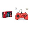 Nintendo-Switch-Consola-Estandar-Color-Azul-NeonRojo-Neon-PowerA-Mando-FightPad-con-cable-Fusion-Nintendo