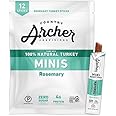 Country Archer Mini Turkey Jerky Sticks - All Natural Turkey Sticks, Protein Snack, Turkey Jerky Sticks for People, Turkey Snack, Meat Sticks, Gluten Free, Keto, Rosemary Flavor - 0.5 oz (Pack of 12)
