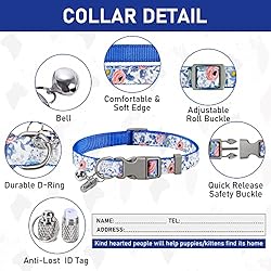 GAMUDA Small Pet Harness Collar and Leash Set, Step