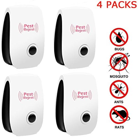 Pest Repeller,Home Pest Control Ultrasonic Reject Electronic Insects & Rodents Repellent for Mosquito, Mouse, Cockroaches ,Rats,Bug, Spider, Ant, Flies-Safe, non-toxic&efficient(UK Plug)