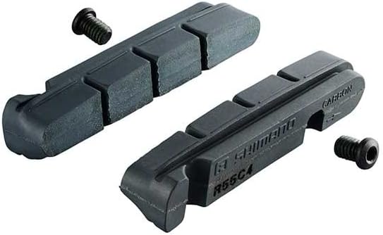 Shimano R55C4-1 brake shoes inserts and fixing bolts, for carbon rim, pair