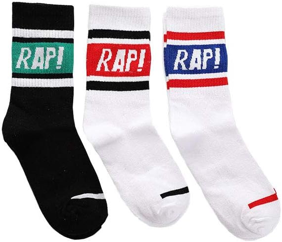 TTD Men's Crazy Funky Dress Socks Hiphop Skateboard Athletic Sports High Crew Socks