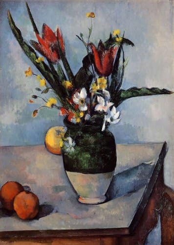 Amazon セザンヌ チューリップの花瓶 プリキャンバス複製画 ポスター仕上げ 6号相当サイズ 置物 オブジェ オンライン通販