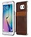 AceAbove Galaxy S6 Edge Plus Case, [Kickstand][Dark Brown] Slim Protective Leather Wallet Cover Case with Stand Feature and Credit Card ID Holders Wallet case Samsung Galaxy S6 Edge+ / Plus