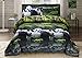HIG 3D Bed Sheet Set -4 Piece 3D Panda Mom and Kids in Forest Printed Sheet Set Queen Size (Y29) - Soft, Breathable -Includes 1 Flat Sheet,1 Fitted Sheet,2 Shams