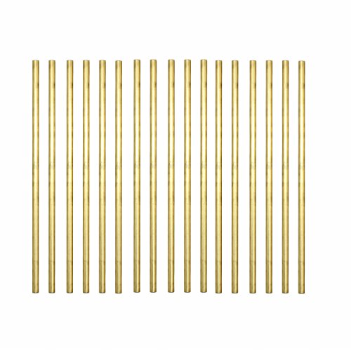PGCOKO Brass Solid Round Rod Lathe Bar Stock, 3mm in Diameter 100mm in Length (15Pcs)