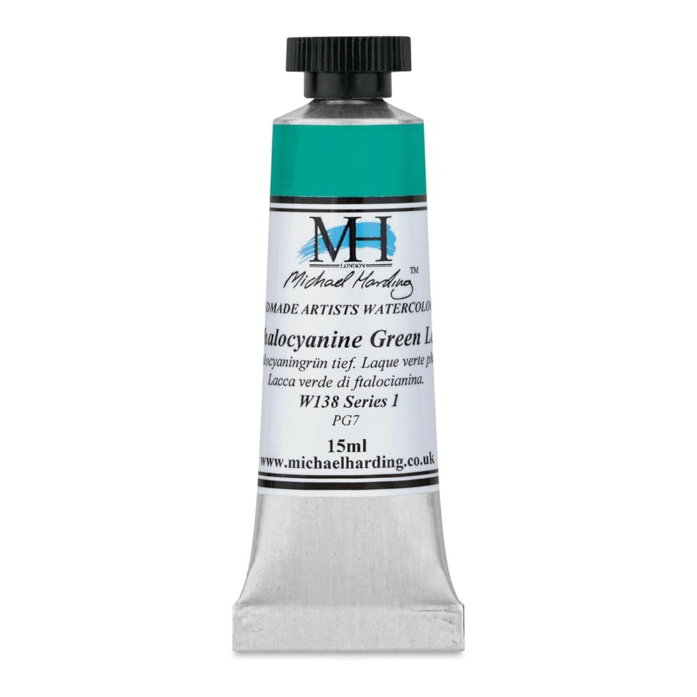 Michael Harding Professional Watercolors - 15ml Tubes (Phthalocyanine Green Lake)