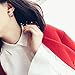 Fashion Jewelry MISASHA Double Ball Sided Imitation Pearl Double Earrings for Women (Red)