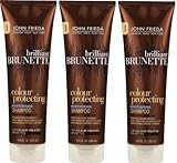 John Frieda Brilliant Brunette Colour Protecting Moisturising Shampoo, 8.45 Ounce (Pack of 3)
