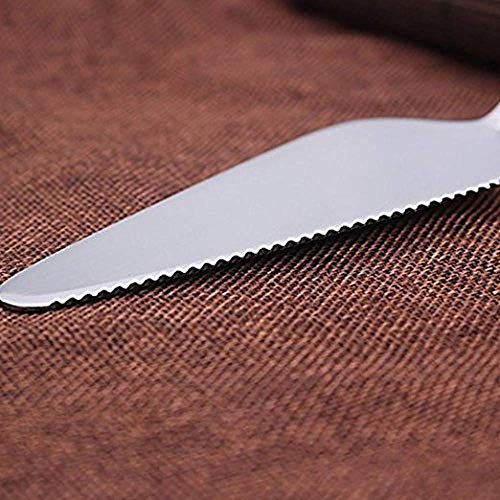 12PCS Stainless Steel Cake Server, Stainless Steel Pie Machine Cake Rack Handle Scraper Slot Pizza Machine Cutting Knife Professional Shovel Server