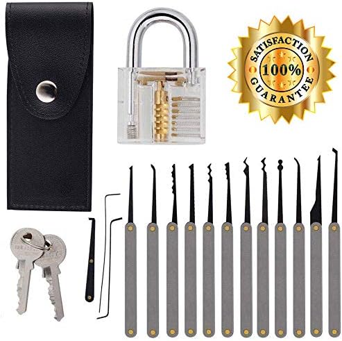TOOLUCKIN Strong Pick and Hook Set, 15 Piece - Lock Included