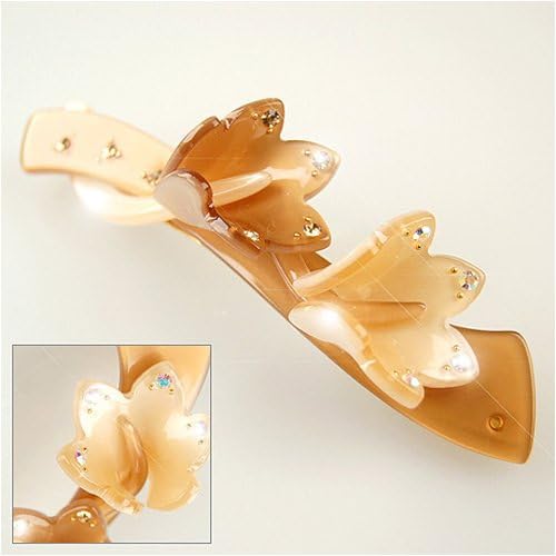 Lierre Ginger Ivory - Cubitas Boulanger Collection (Hand-set Swarovski crystals, Barrette)