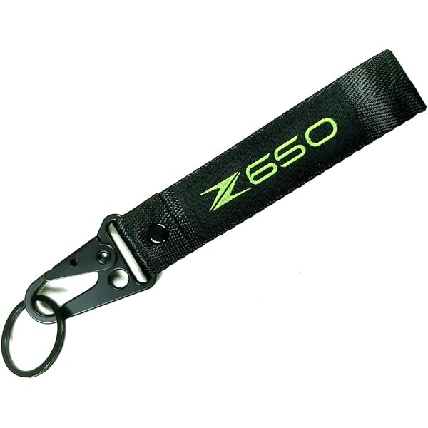 Kawasaki Z650 Z650RS Motorcycle Keychain - Metal Key Tag With Embroidered Symbol