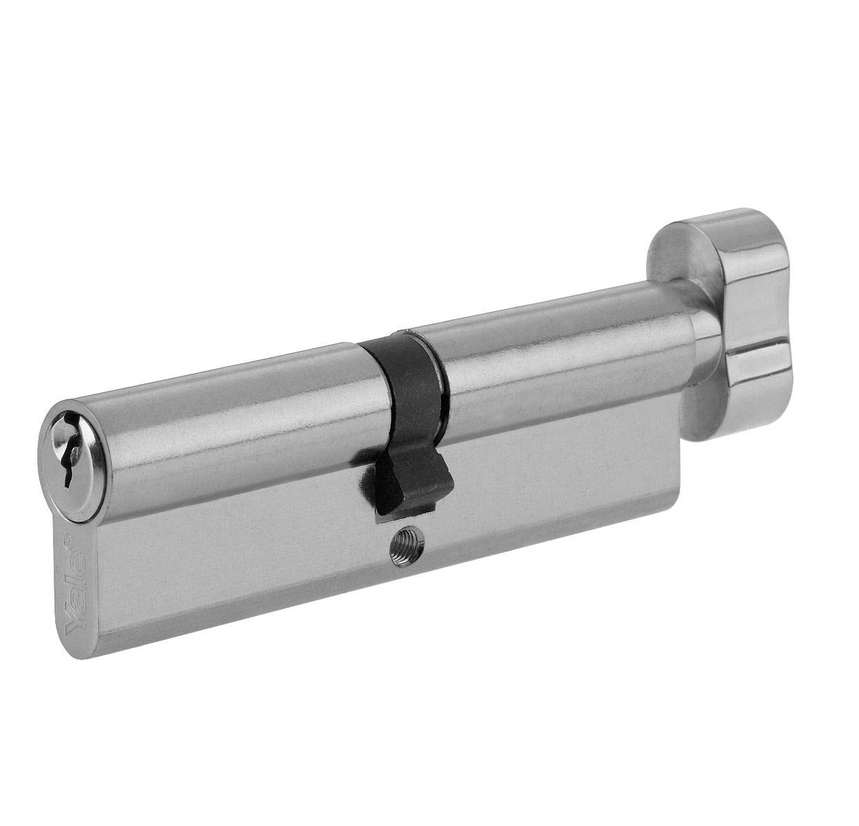 Yale P-ET3030-SNP Euro Thumbturn Cylinder, 3 Keys Supplied, Standard Security, Visi Packed, Suitable for All Door Types, 30:10:30 (70 mm), Nickel Finish