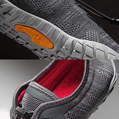 TSLA Men's Trail Running Shoes, Lightweight Athletic Zero Drop Barefoot