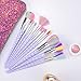 Xixiw Unicorn Makeup Brushes Set Make up Brushes Professional Foundation Powder Eyeshadow Blending Concealer Cosmetics Tools Brushes Kit with Case (10 Pcs), Light Purple