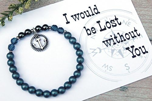 Gift for Wife Daughter Friend Someone Special Anchor Bracelet with Card I Would Be Lost Without You