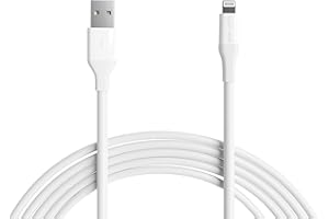 �鶹�� Basics Lightning to USB-A Cable for iPhone, 10 Feet, White