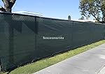 8' X 50' Dark Green UV Rated 85% Blockage Fence Privacy Screen Windscreen Shade Cover Fabric Mesh Tarp W/Grommets (145gsm)