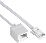 SPEPY White BT Telephone Extension Cable 6 Pin 6P4C Male to Female 10M UK view 2