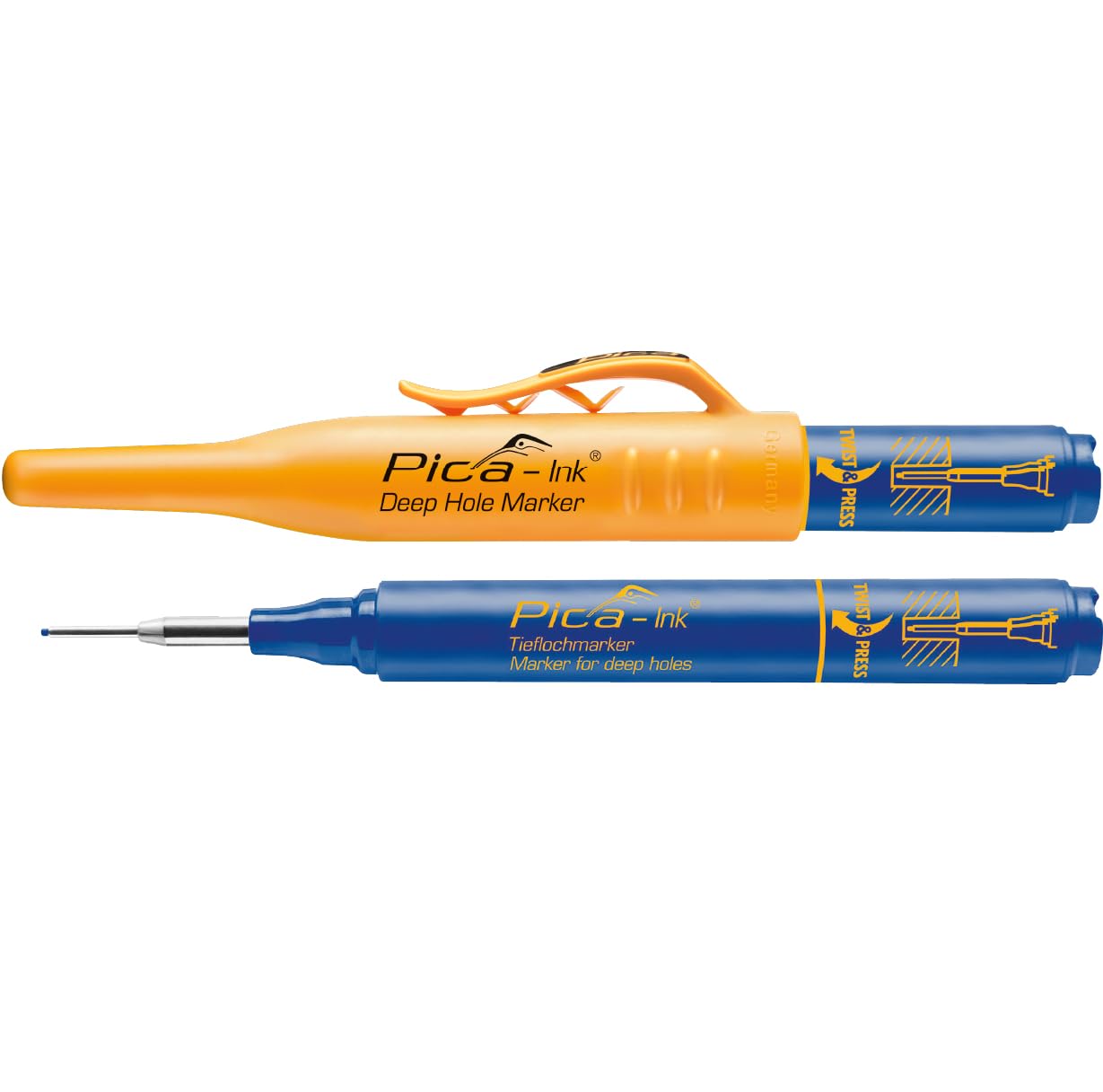 Pica INK Blue Permanent Marker Pen for Deep Holes Fine Tip 150-41