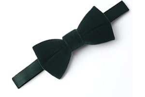 PACGOTH Pre-Tied Velvet Bow Ties for Toddlers - Solid, Adjustable Child Bow Ties With Gift Box