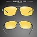 Mens Womens Driving Polarized HD Sight Night Vision Driving Anti-Glare Glasses with Yellow Lens Frame Ultra Light (2458LigtblakFrame/NigtvisionLens)