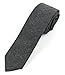 Men's Chambray Cotton Skinny Necktie Tie Textured Distressed Style - 2 1/2