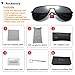 Bprow Mens Womens Polarized Aviator Sunglasses Half Frame UV400 Sun Glasses