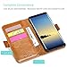 ProCase Galaxy Note 8 Genuine Leather Case, Vintage Wallet Folding Flip Case with Kickstand Card Slots Magnetic Closure Protective Cover for Galaxy Note8 -Brown