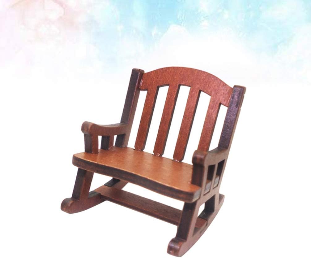 SUPVOX Dollhouse Wooden Chair 