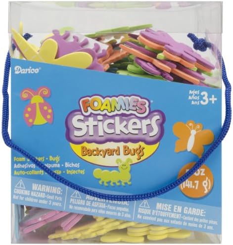 Darice Foamies Backyard Critters Sticker Bucket, 5-Ounce
