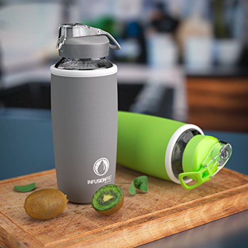 Infusion Pro 32 oz Fruit Infuser Water Bottle with Insulated Sleeve