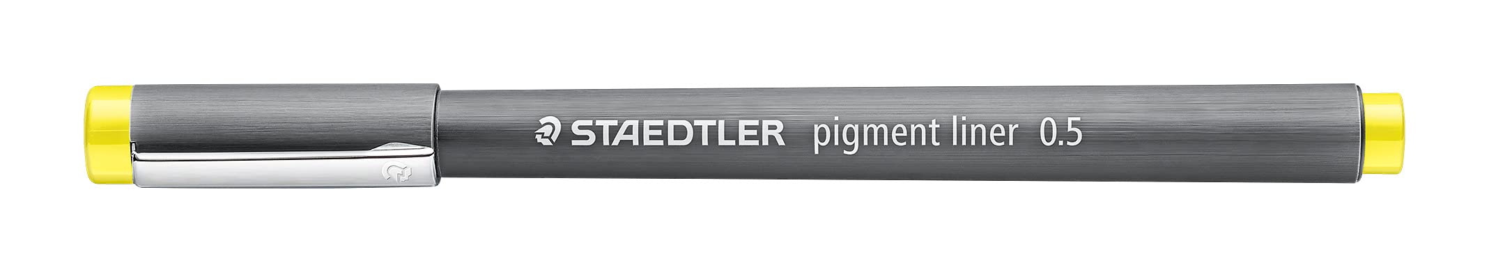 Staedtler fineliner pigment liner, colour: yellow, 0.5 mm line width, pigment ink, indelible, fade-resistant, 308 05-10