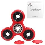 Fidget Spinner,LetsFunny Shine Hand Spinner, Tri-Spinner EDC Toy Spins high speed Relieve Stress anxiety useful for ADHD ,ADD ,Autism (Red)