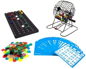 Amazoncom Deluxe Bingo Set 6 Inch Metal Cage With Calling Board