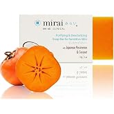 Mirai Clinical Persimmon Soap for Old People Smell, Nonenal&reg; Solution, 100g | Japanese Persimmon Soap, Body Odor Eliminator, Green Tea Extract, Deodorizing Bar for Men and Women,Gentle for All Skin Types