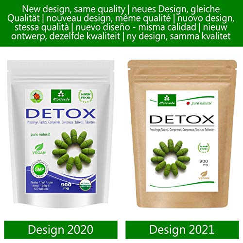 MoriVeda Moringa Detox Tabletten 900mg, 120 Stück, mit Moringa, Leinsamen, Gerstengras und Spirulina zur Entschlackung und Entgiftung, vegan und glutenfrei 120 Stück – Bild 3